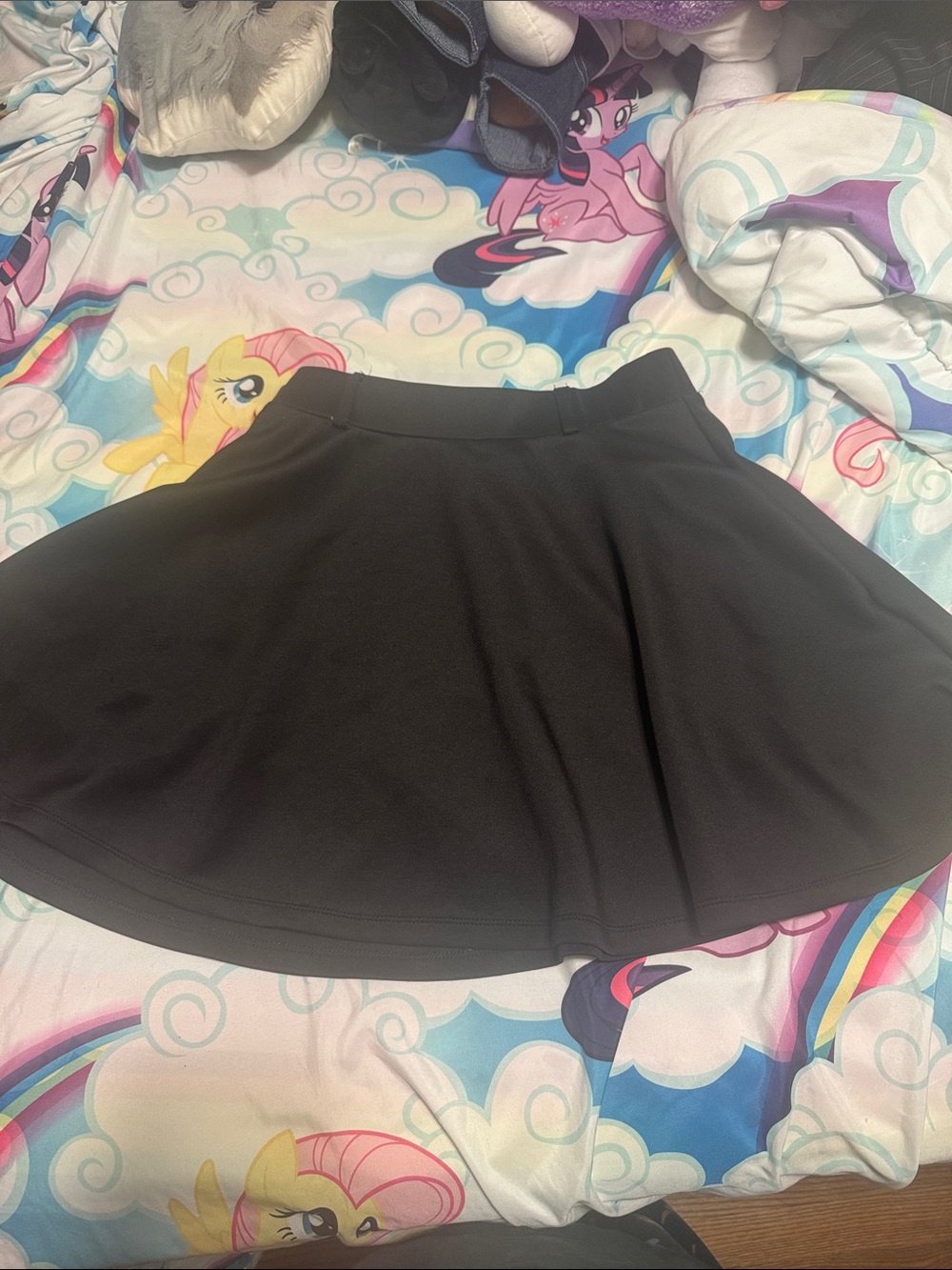 Black Flowy Midi Skirt